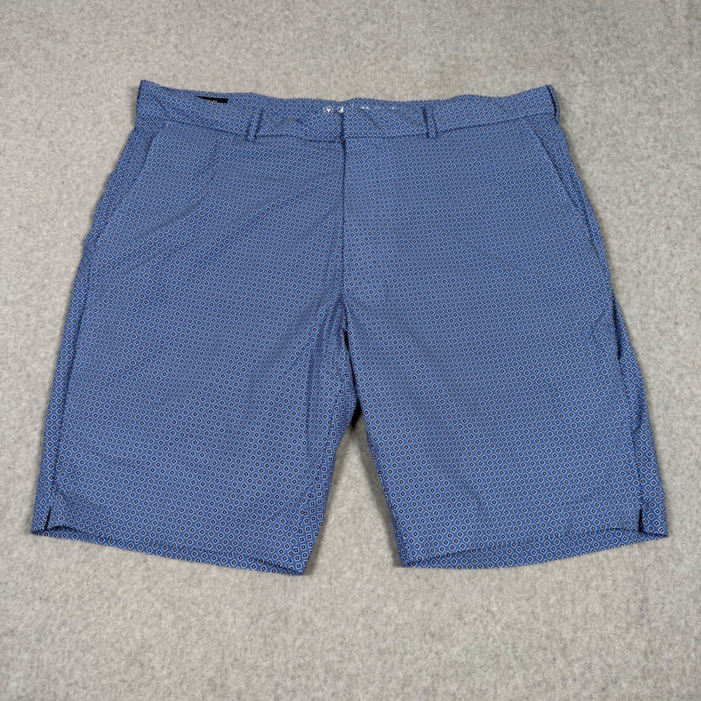 Polo Golf Ralph Lauren Mens 38 Blue Geometric Hybrid Golf Tennis Shorts Stretch